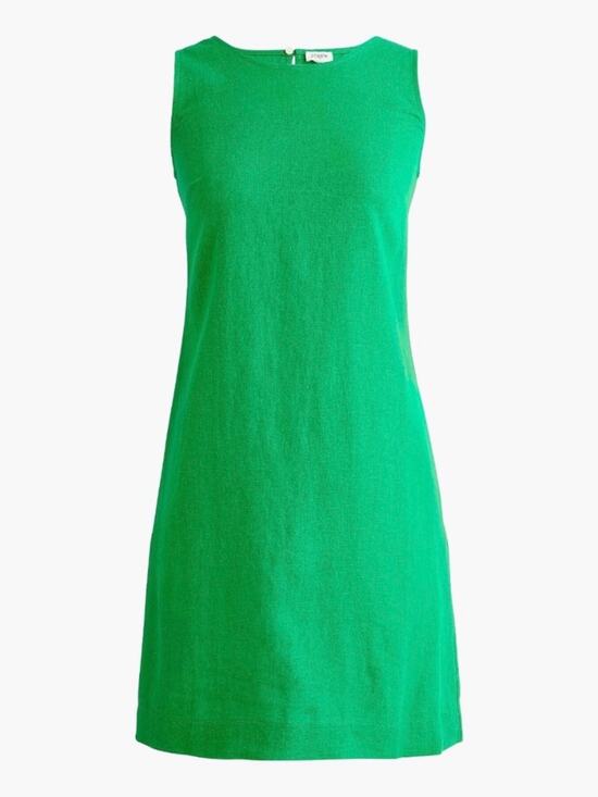 J. Crew Factory Dresses & Skirts - NWT J.Crew Factory Linen-Blend Sleeveless Mini Dress Bright Clover Green Size 8